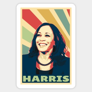 Kamala Harris Vintage Colors Sticker